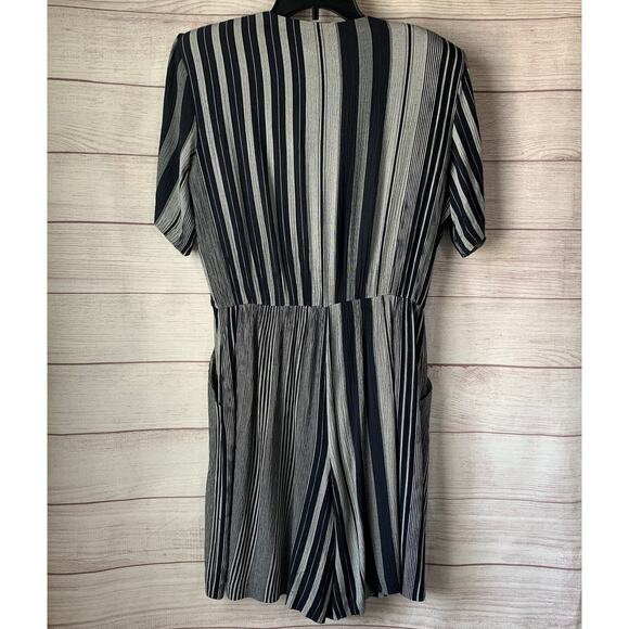 Vintage R.J. Stevens by Carol Escritor Romper Navy and Gray Stripes Size 12 - Picture 5 of 16